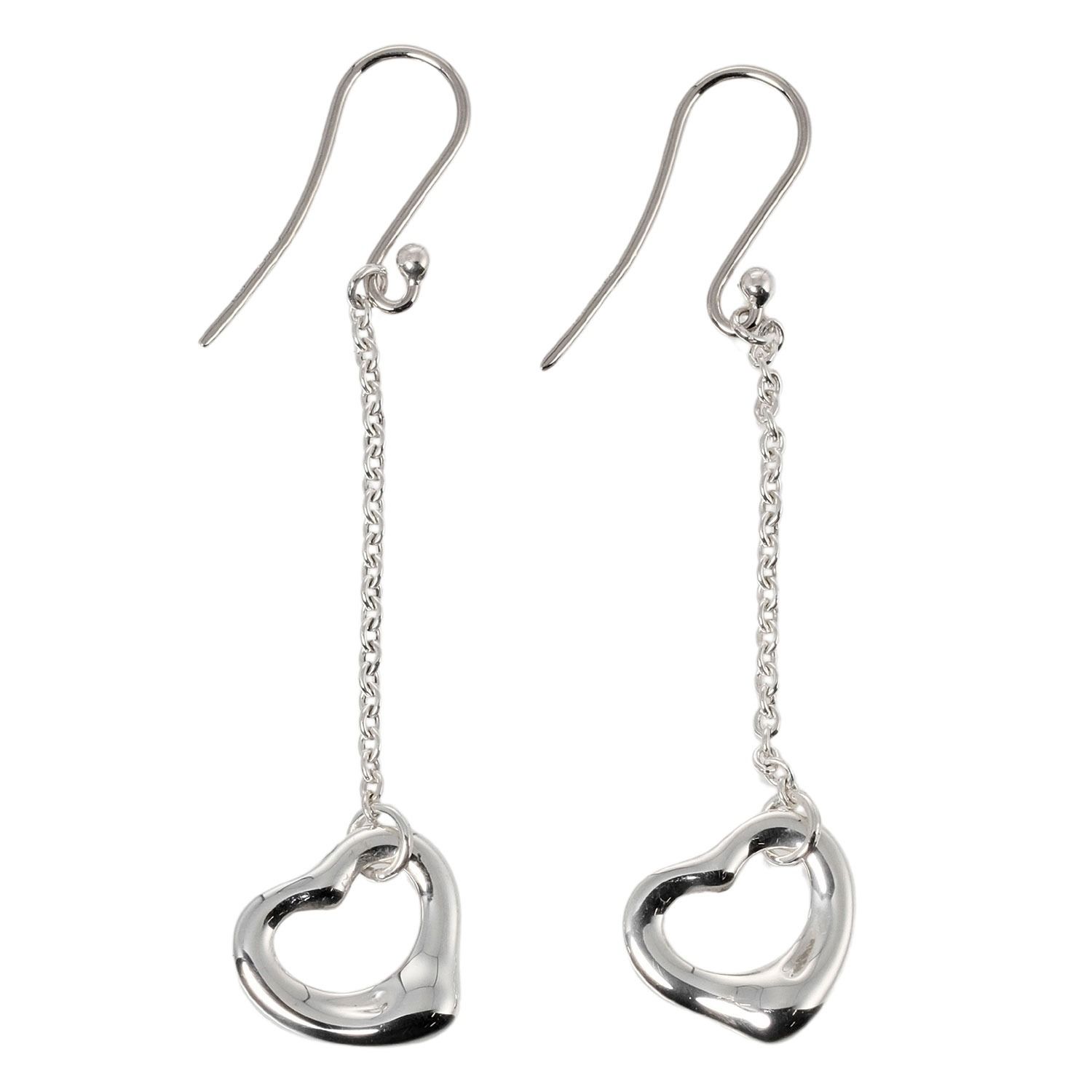 ティファニー TIFFANY&Co. ピアス オープンハート 925×ダイヤ 5.0g