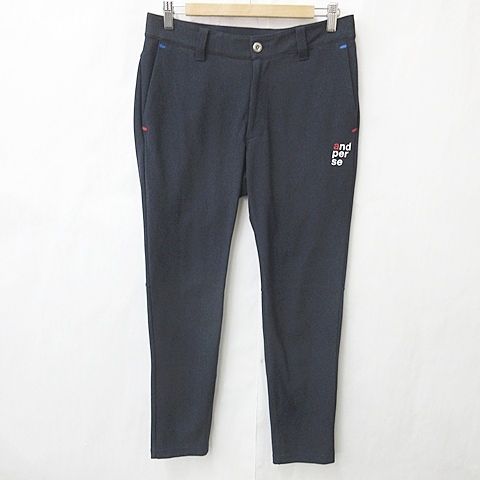 アンパスィ and pea se ゴルフ スポーツウエア パンツ ストレッチ ロング 紺 ネイビー M