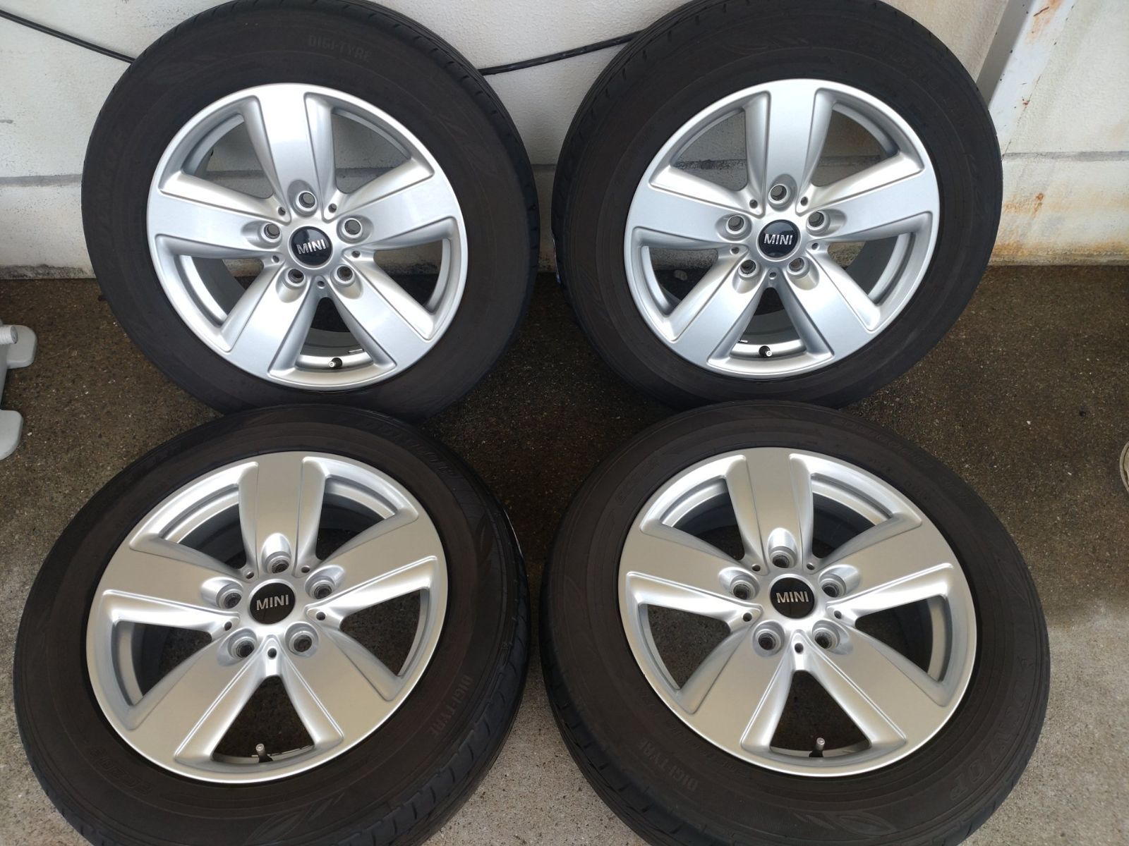 MINI ミニ クロスオーバー R60 純正 16インチ 6.5j 46 PCD120-5H ハブ径 72.6 ＆ ダンロップ EC202 205 60R16 4本