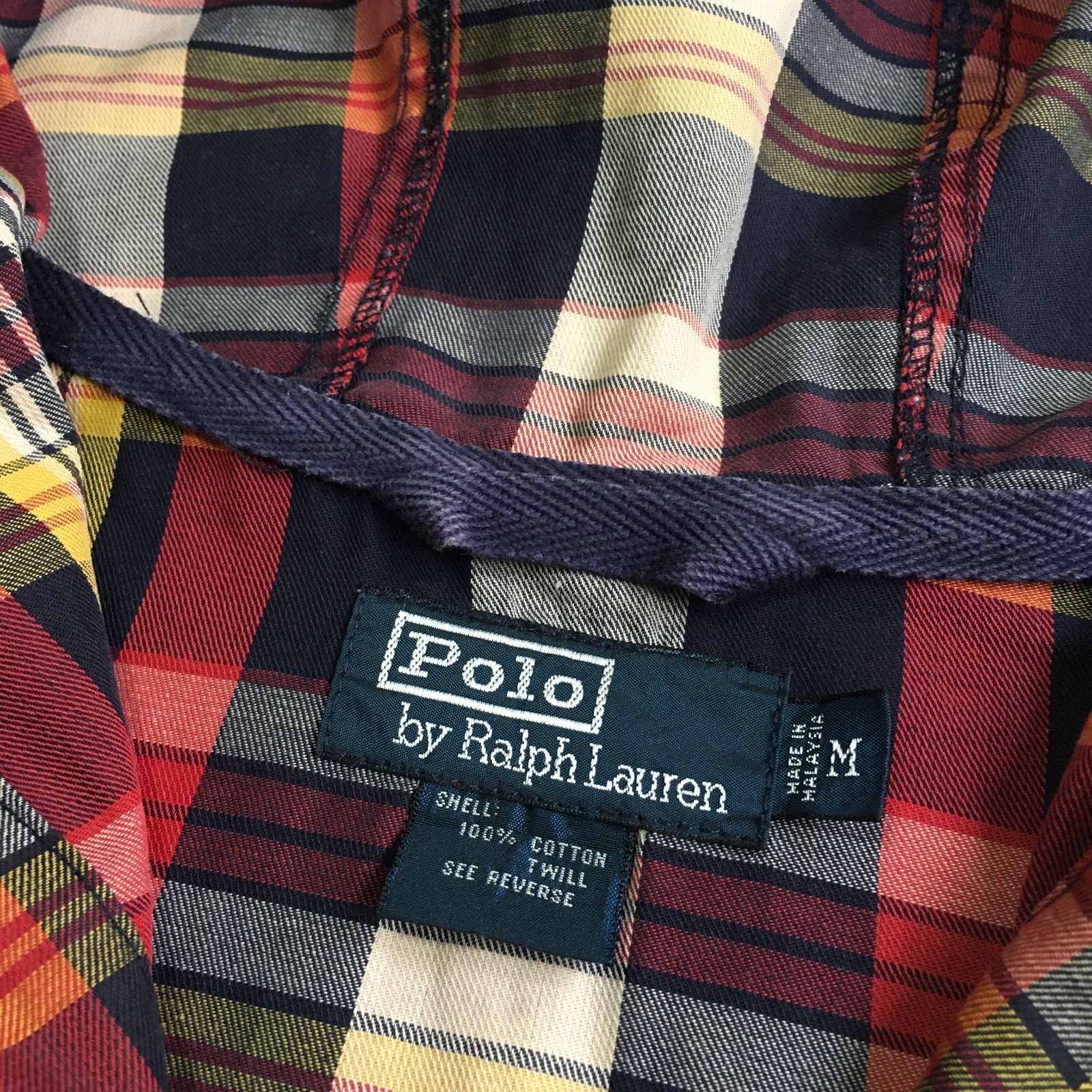 90s Polo by RalphLauren Madras Check Cotton Anorak ポロ バイ