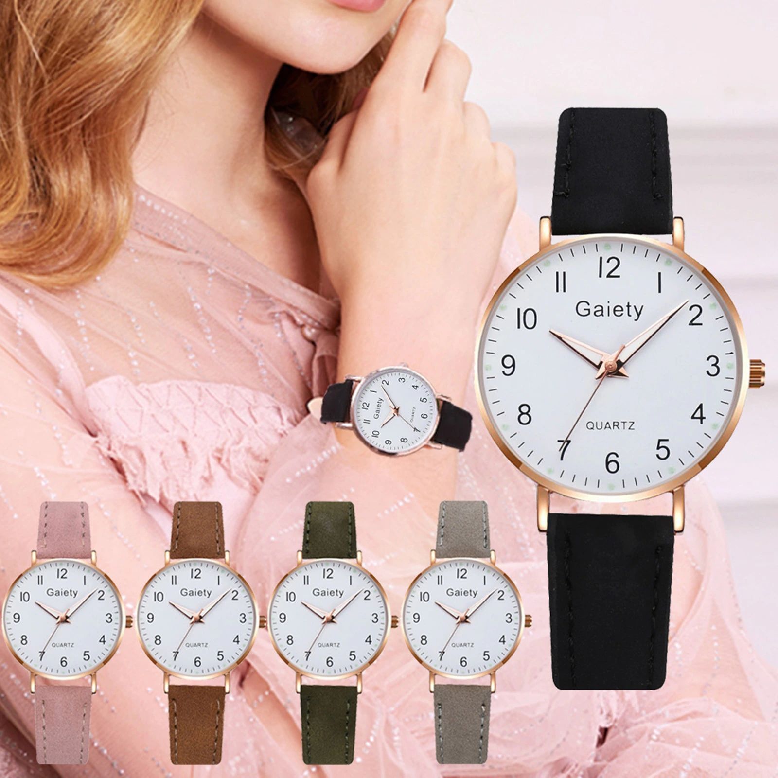 腕時計 アナログ レディース カジュアル クォーツ時計 ウォッチ ファッション 5色 カラフル おしゃれ 女性 ギフト Ws-W-FJ