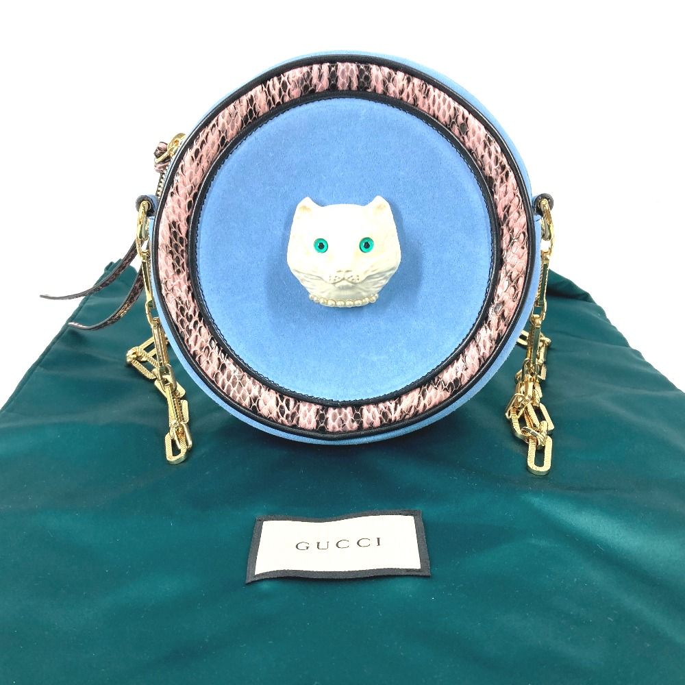 ★送料込★GUCCI メタルキャットヘッド ショルダーバッグ GUCCI グッチ ショルダーバッグ エルフ キャットヘッド 猫