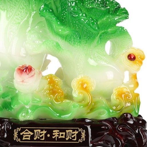 白菜 はくさい 置物 伝統 工芸品 富飾り 樹脂製 幸運 長寿 縁起物 魔