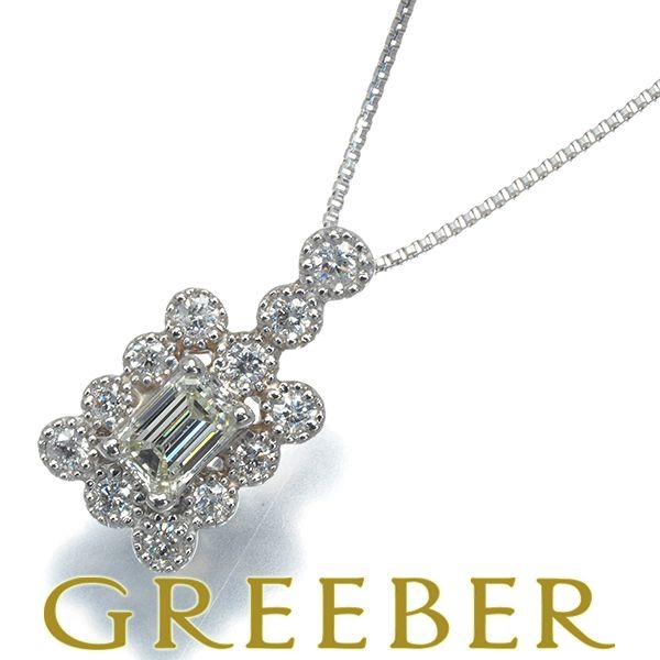 ダイヤ ダイヤモンド 0.24ct|0.15ct 2種カット ネックレス Pt900|Pt850 166819