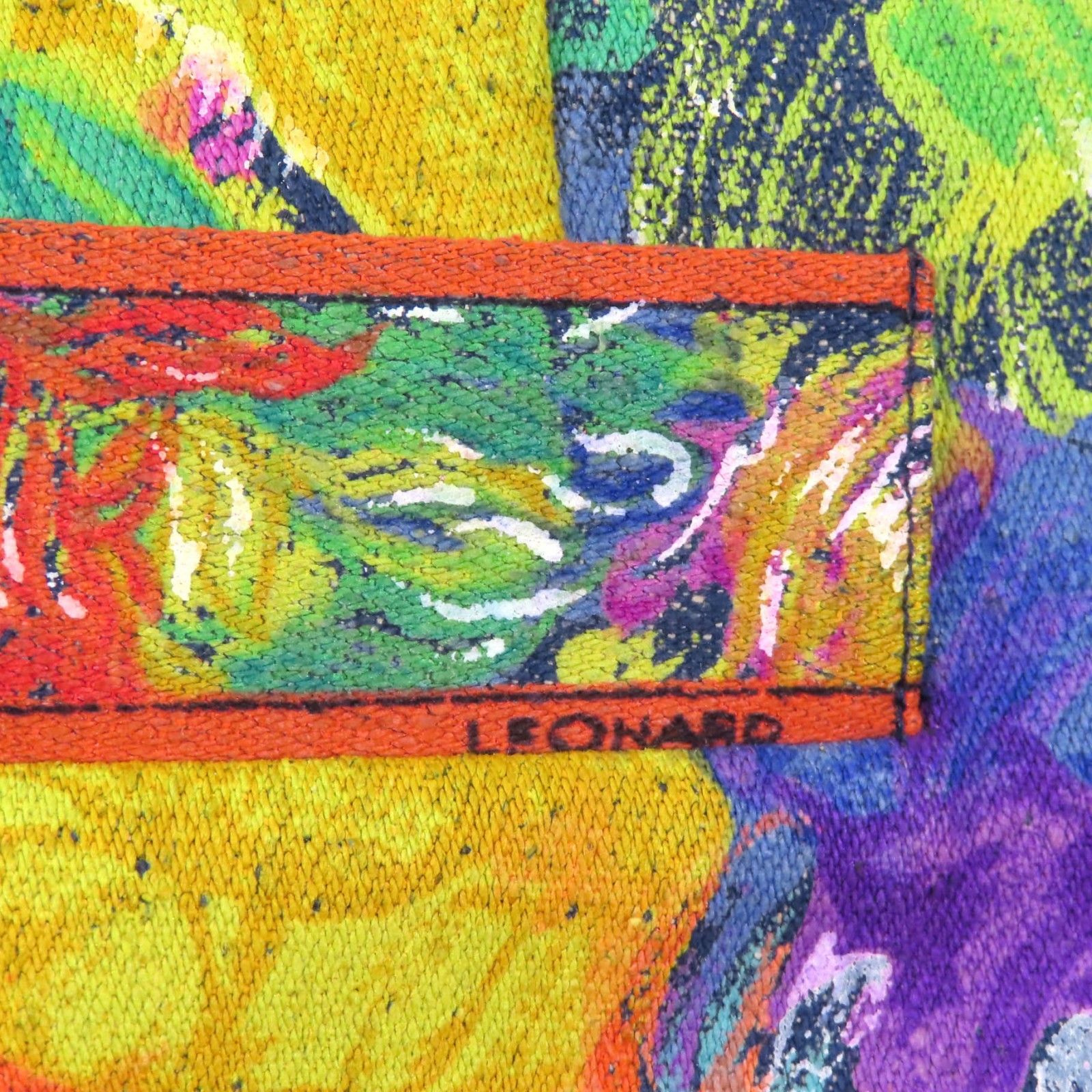 極美品☆LEONARD FASHION レオナール ファッション シルク100