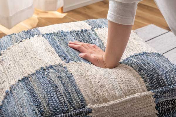 発泡ビーズのビッグクッションスツール スクエア