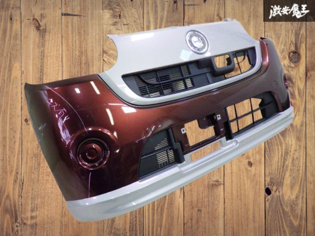 破損無 DAIHATSU ダイハツ 純正 LA800S ムーヴ キャンバス フロント バンパー 外装 ツートン 茶色系 シルバー系 棚2F-F-2