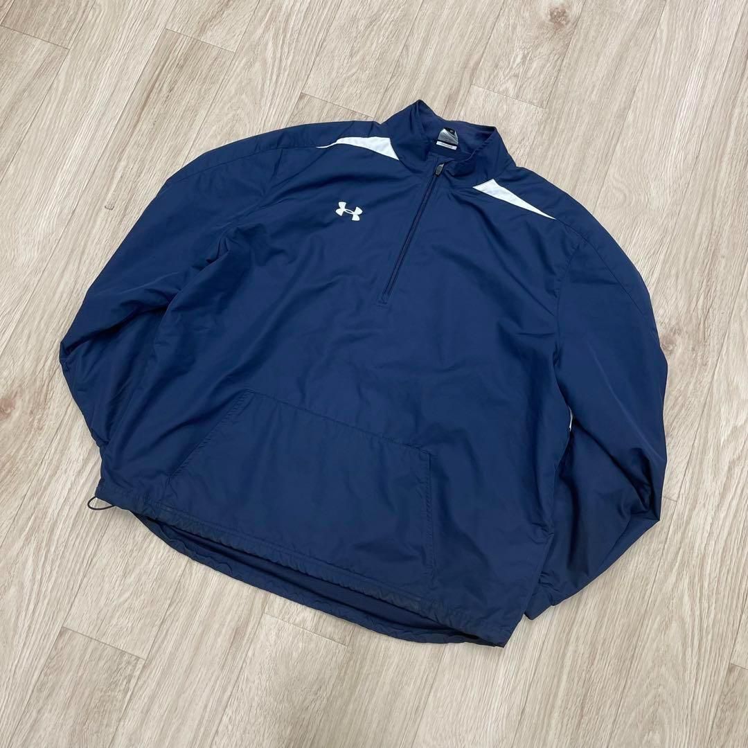 UNDER ARMOR アンダーアーマー 海外企業刺繍ロゴ ハーフジップナイロン