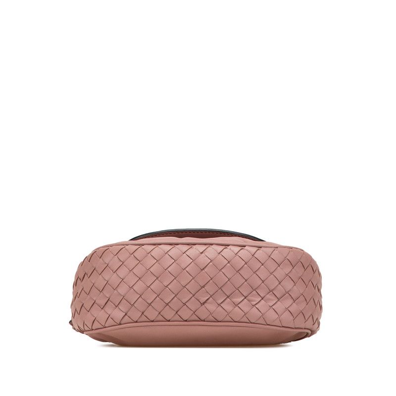Bottega Veneta ピンク レザー ハンドバッグ ボッテガヴェネタ イントレチャート 斜め掛け ショルダーバッグ