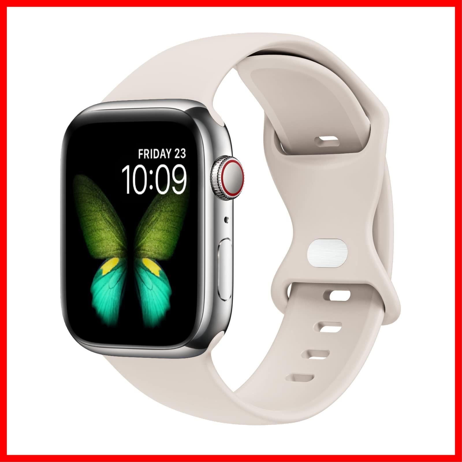 Apple watch シリコンバンド 42 44 45mm ベルト m2n - 時計