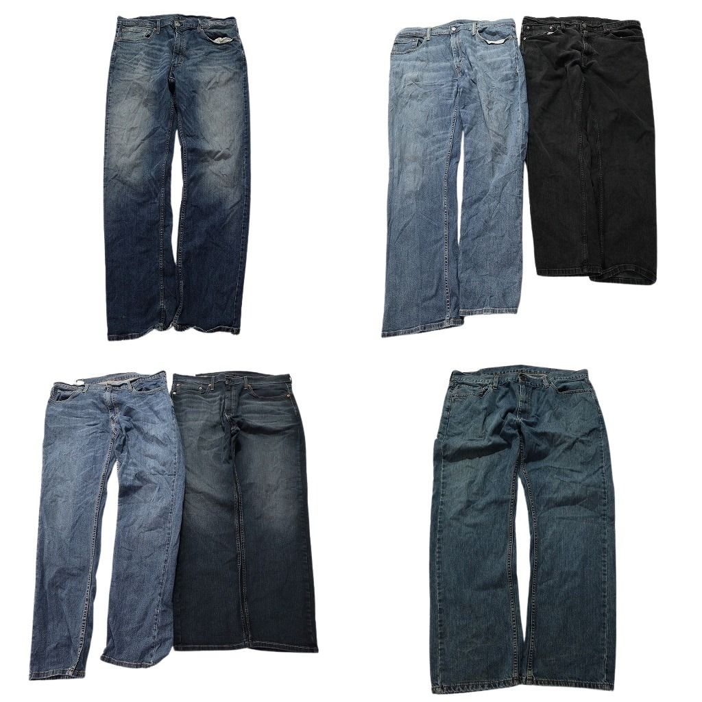 古着卸 リーバイス559 パンツ 6枚セット メンズ 38 |40 フェード アメカジ 紙パッチ インディゴブルー 古着 NA3377