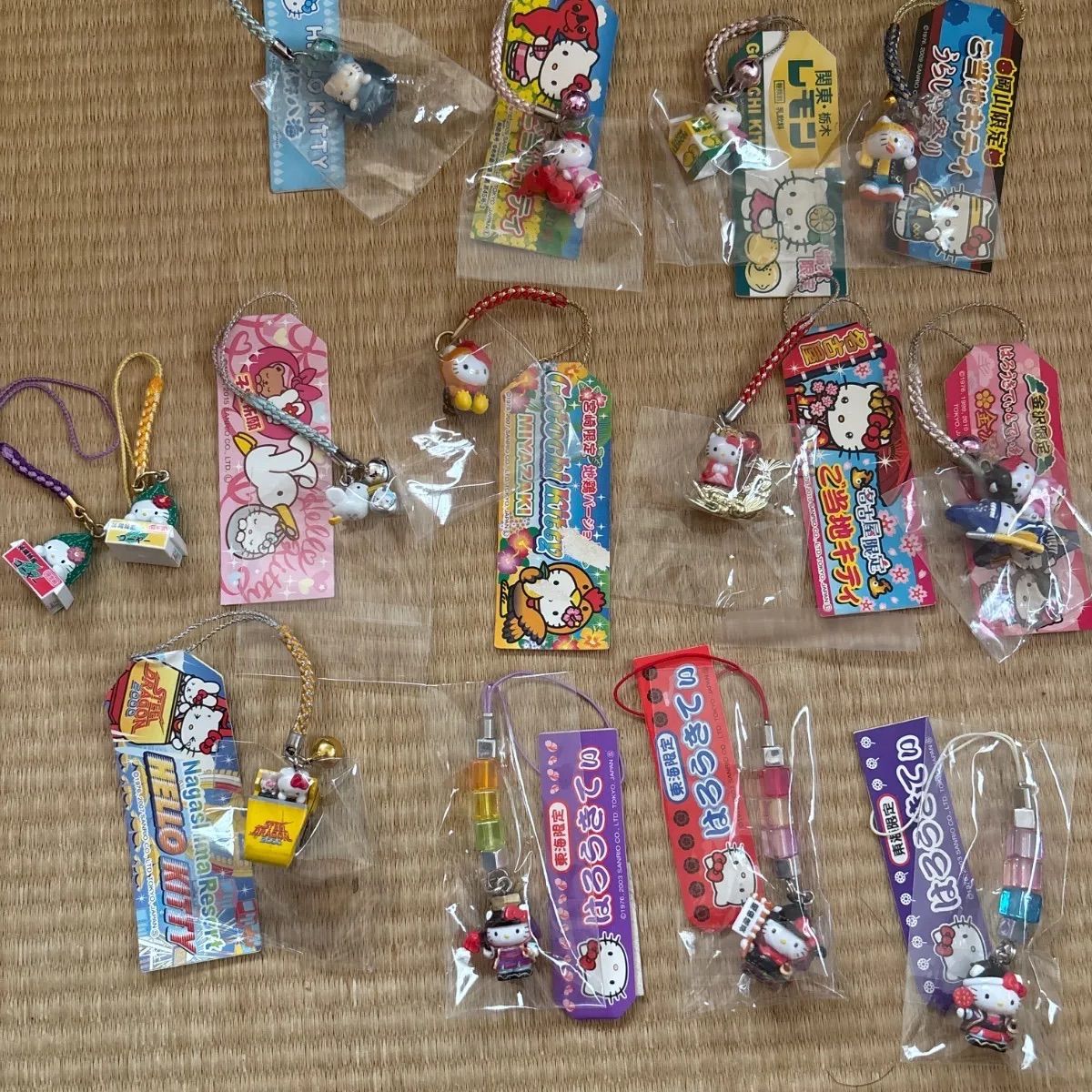ご当地キティ ハローキティストラップ　14点セット　愛知 ご当地キティ ハローキティストラップ14点セット愛知