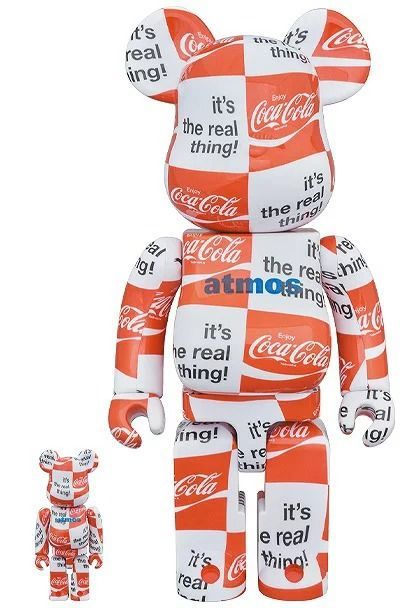 MEDICOM TOY ATMOS BE@RBRICK COCA-COLA CHECKERBOARD 100
