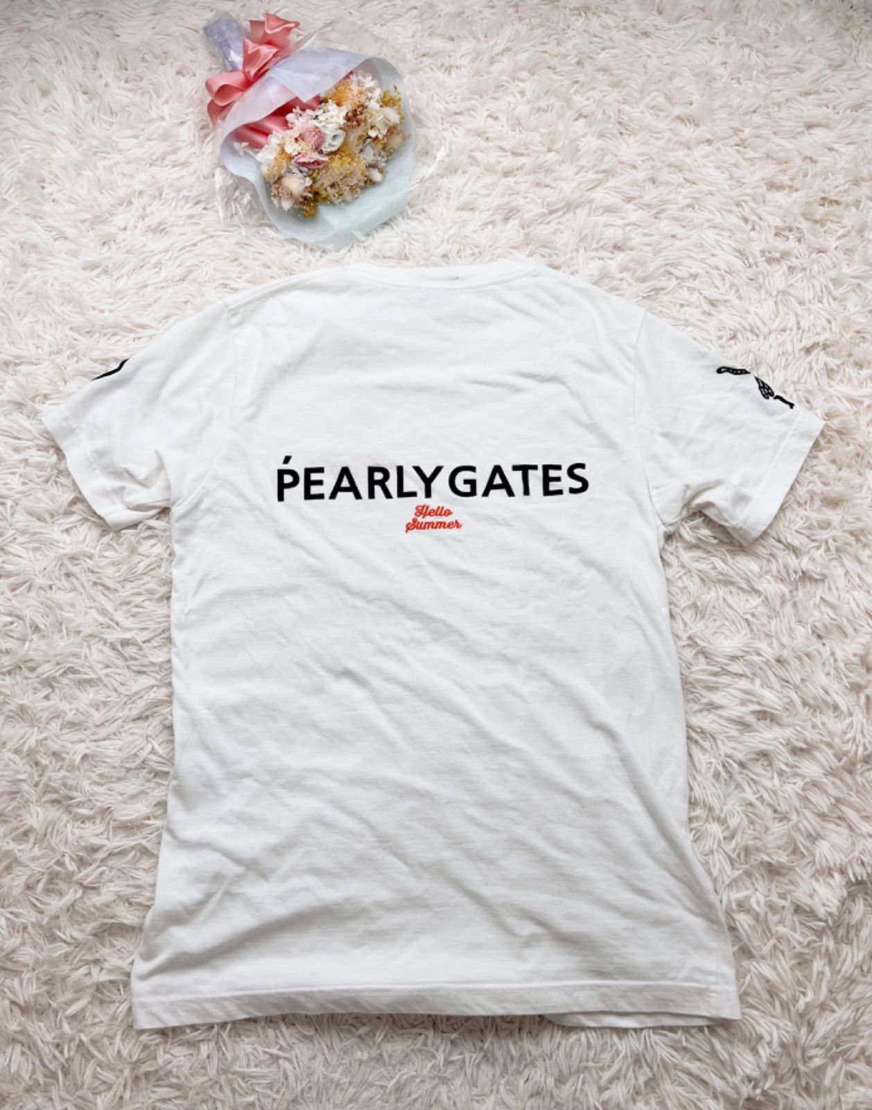 Pearly Gates アンドプラス 鹿の子ポロシャツ セール・アウトレット】ビック鹿の子×天竺 半袖ポロシャツ レディス