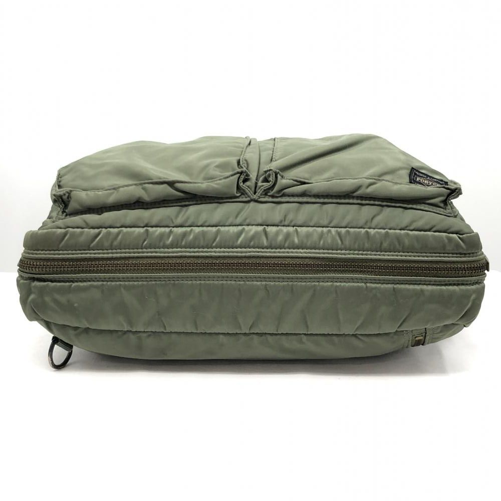 中古】PORTER タンカー 3Wayブリーフケース カーキ △使用感有