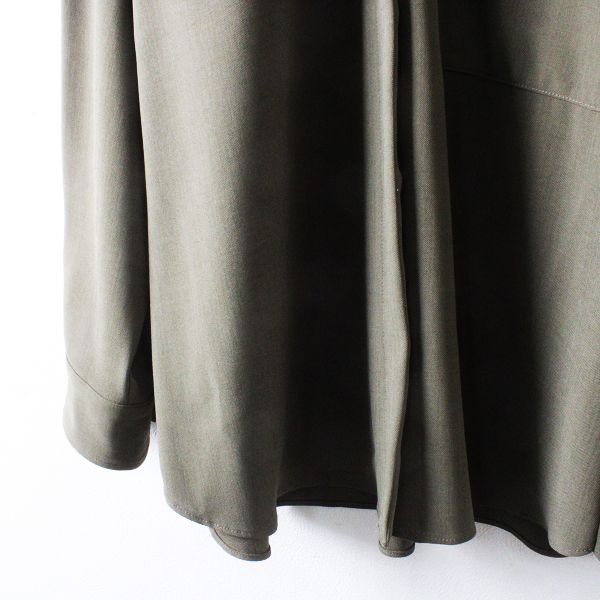 美品 2019SS L'appartement アパルトモン Col Pierrot バンドカラーブラウス/カーキ シャツ【2400013066440】 美品 2019SS L'appartement アパルトモン Col Pierrot バンドカラー