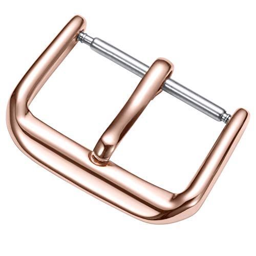 ローズゴールド_24mm [BINLUN] 時計バックル尾錠 腕時計ピンバックル ステンレススチールウオッチクラスプ 薄い型 レザー時計バンド交換用ピンバックル 8mm / 10mm / 12mm / 14mm / 16mm / 18mm / 20mm / 2
