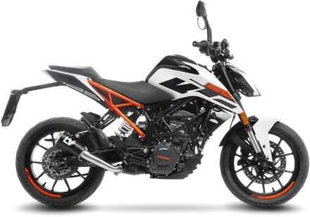 Leovince Slip-On Exhaust Sbk LV-10 Carbon  KTM Duke 125/RC 125 - Duke 390/RC 390 Inox | 15263CU