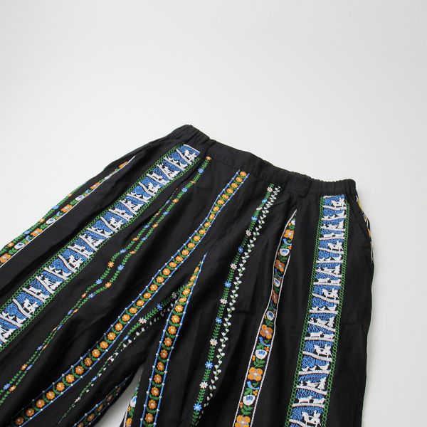 美品 2022SS marble SUD マーブルシュッド チロリアン 刺繍 ワイド  