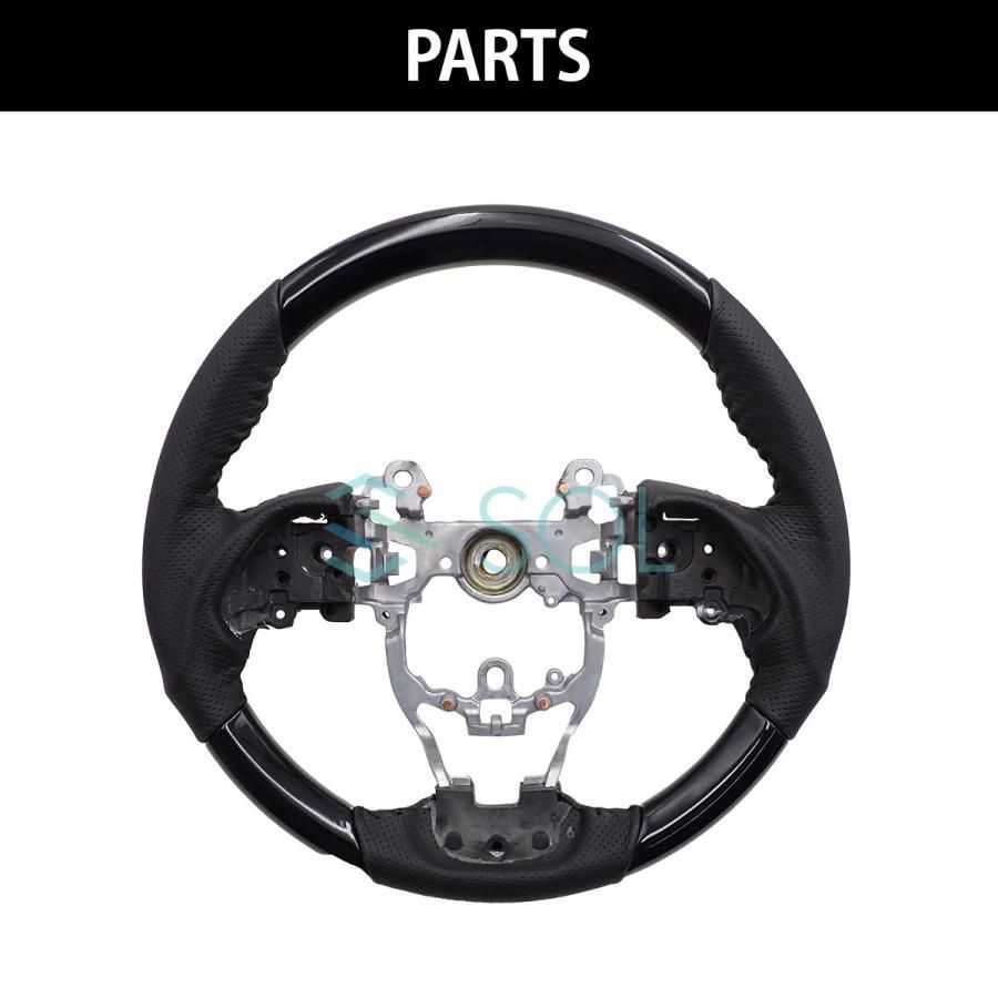 【格安通販】 送料無料 50系 プリウス トヨタ プリウス ZVW50 ピアノブラック ガングリップ パンチングレザー ステアリング ハンドル 車種 設計 出荷締切18時 意義のある