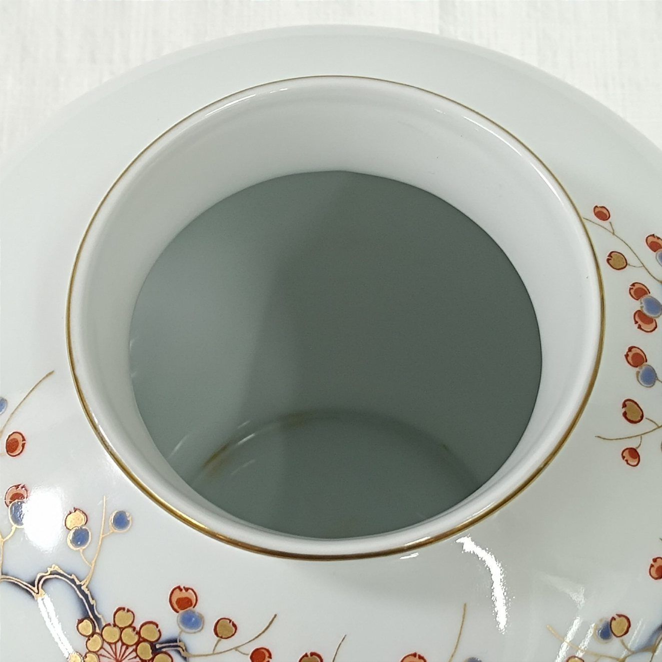 宮内庁御用達 有田焼 深川製磁 茶器揃 瑠璃 金彩 竹紋 梅紋 花瓶