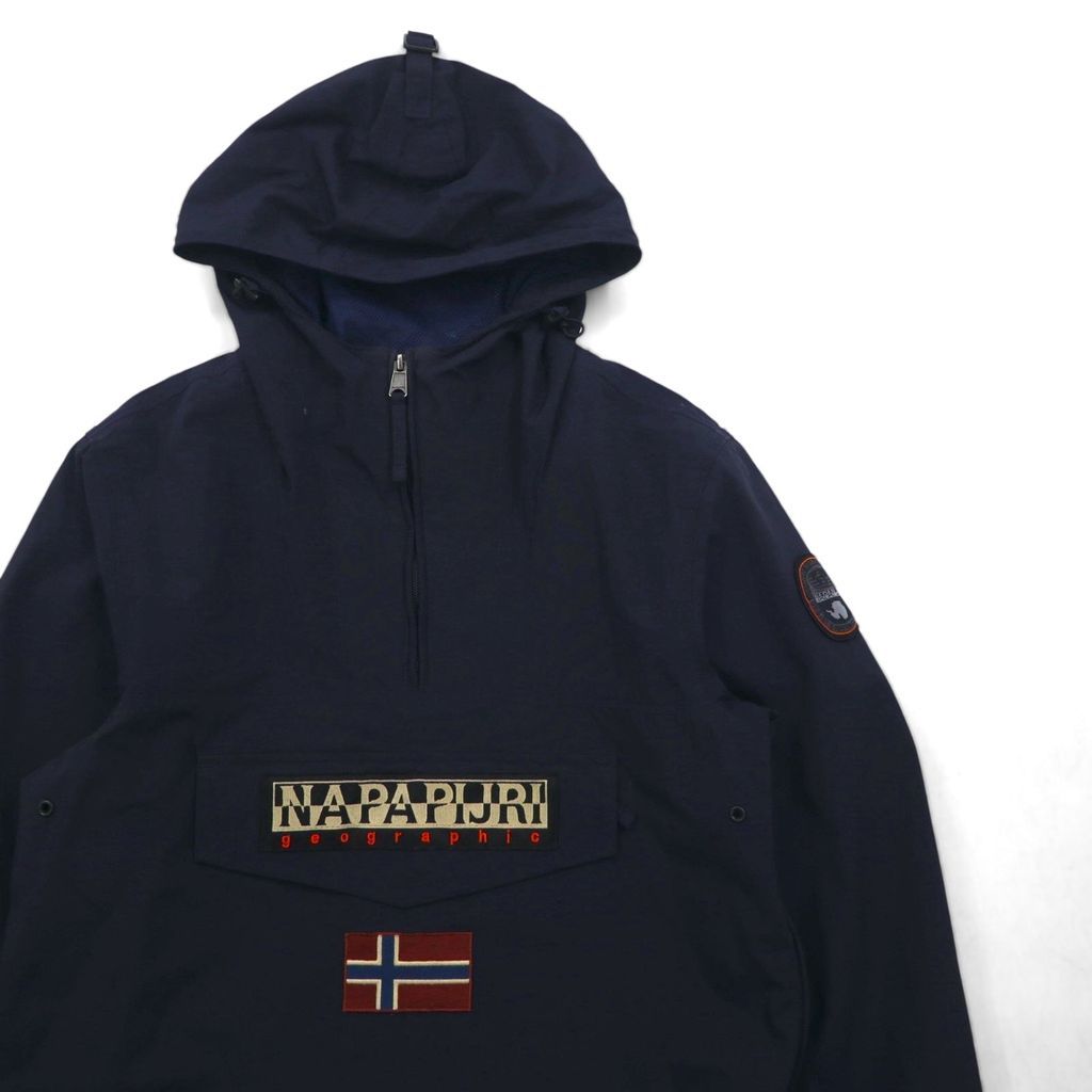 NAPAPIJRI アノラック 中綿 パーカー アウター 黒 ハーフジップ NAPAPIJRI ハーフジップ アノラックパーカー RAINFOREST SUM M