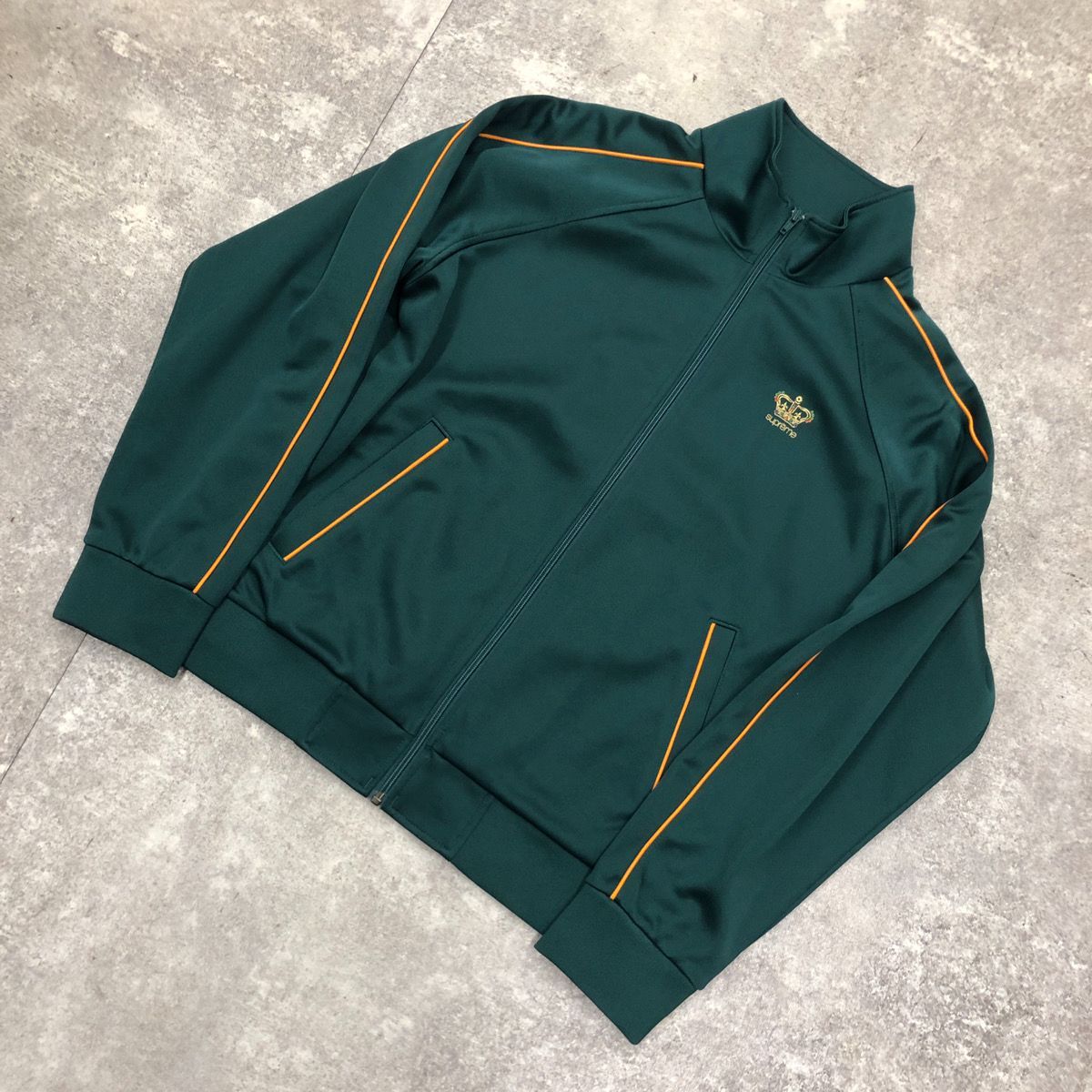 SUPREME シュプリーム ジャージ トラックジャケット クラウン 王冠 刺繍 19AW グリーン GREEN 緑 サイズL