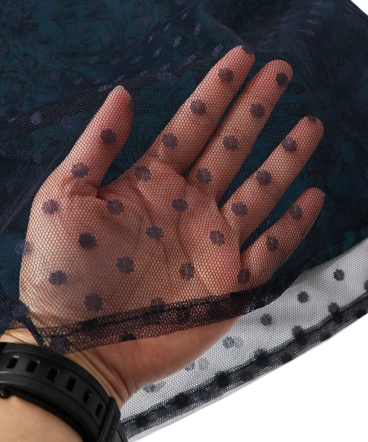☆isScoLar イズスカラー 552219：海柄ドットチュール重ね