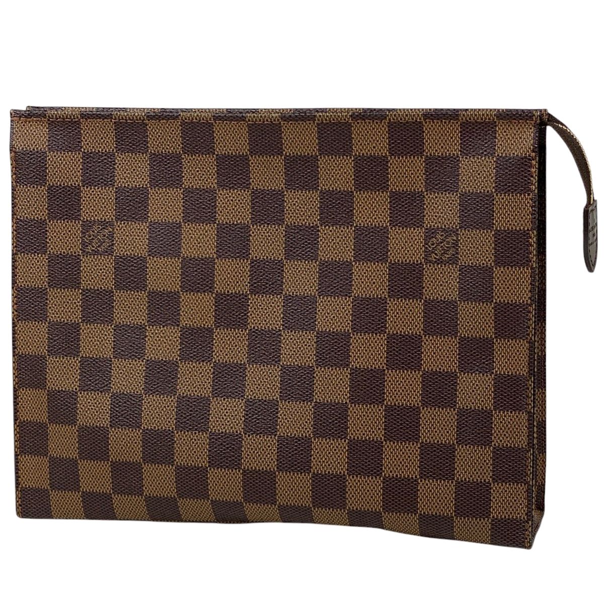 ルイ ヴィトン Louis Vuitton ポッシュトワレ 26 小物入れ クラッチバッグ 化粧ポーチ ダミエ ブラウン N47543 レディース