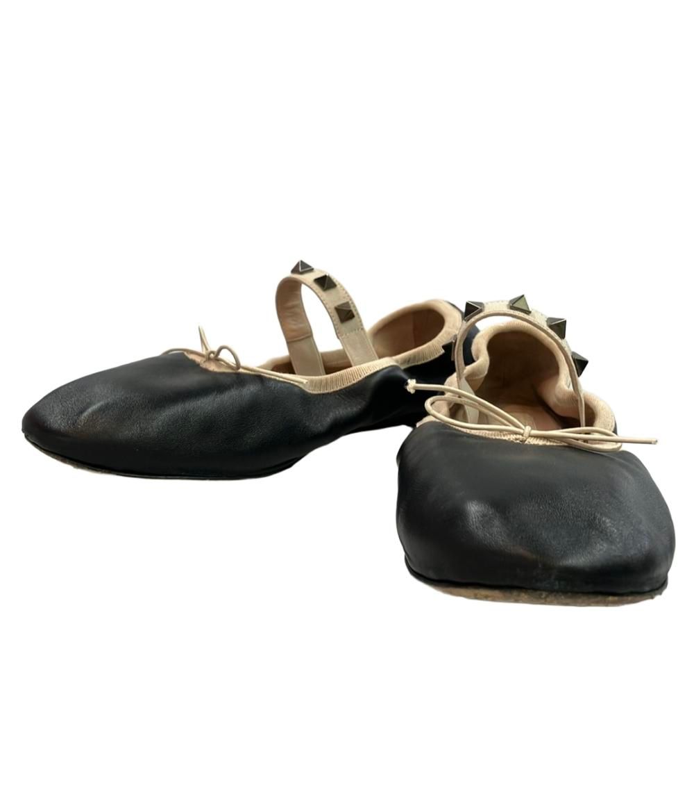ヴァレンチノ フラットシューズ ロックスタッズ バレリーナ レディース SIZE 36 M VALENTINO