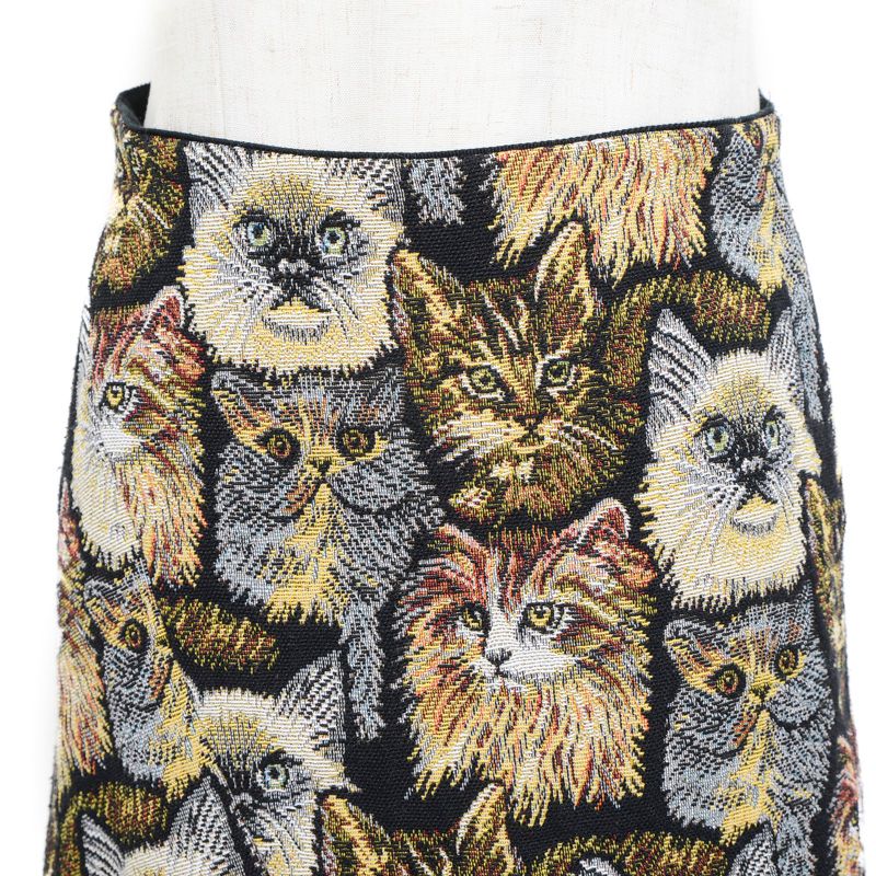ステラマッカートニー キャット柄 ゴブラン織 スカート 海外に見る
