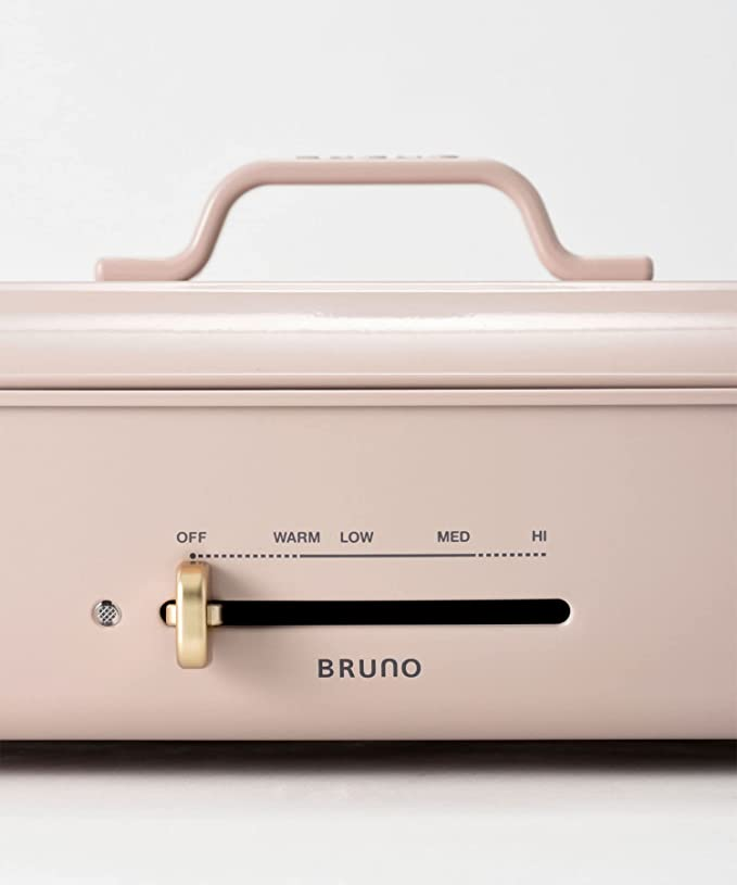 BRUNO ブルーノ ホットプレート グランデ サイズ 本体 プレート3種 (たこ焼き 平面 深鍋) レシピブック 付き ピンクベージュ p 通販 