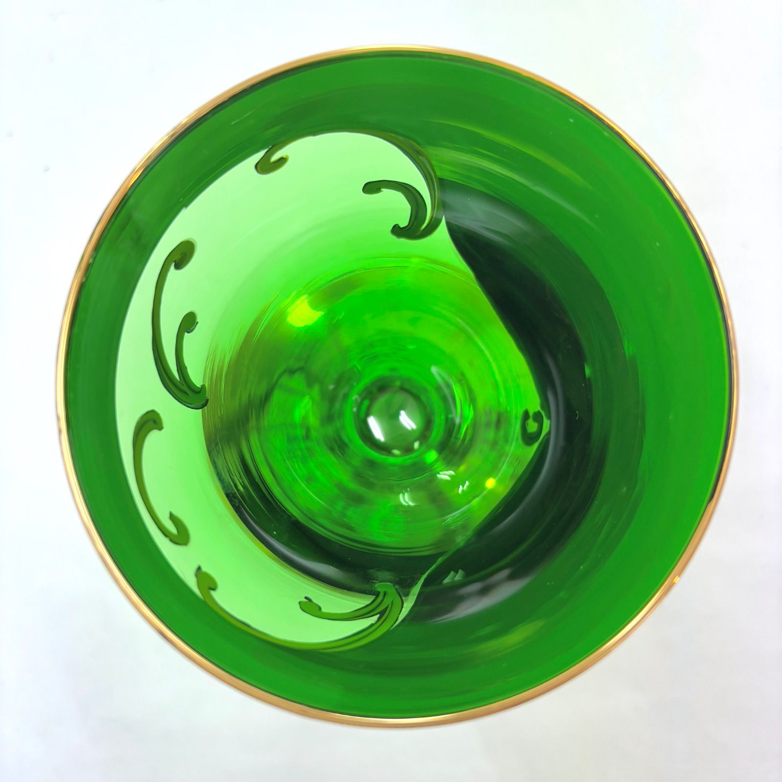 普段使いに⭐️ベネチアングラス-緑➁】 『ワイングラス