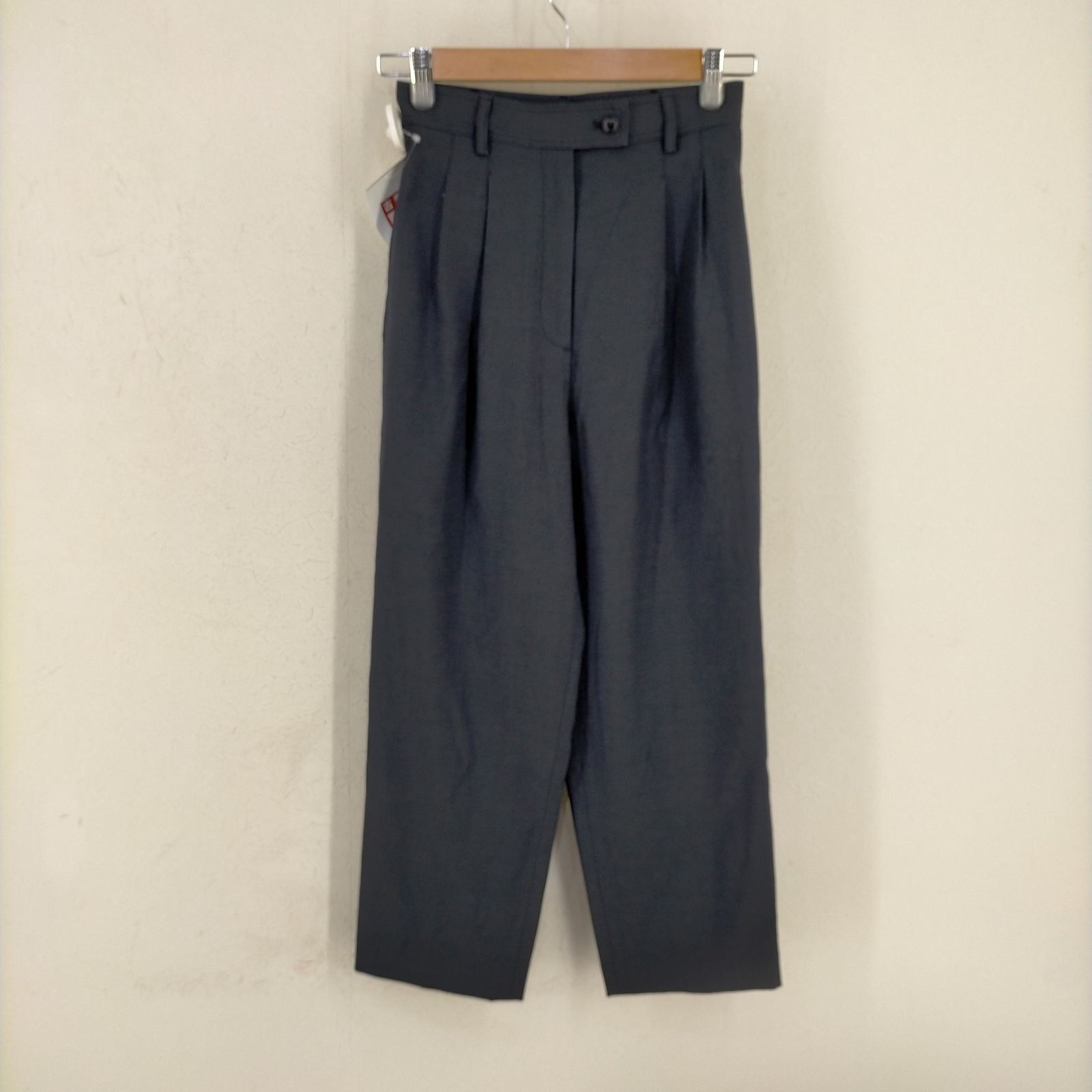Bristolブラック ピステパンツ L プラステ PLST リネンブレンド フロントタックパンツ スラックス