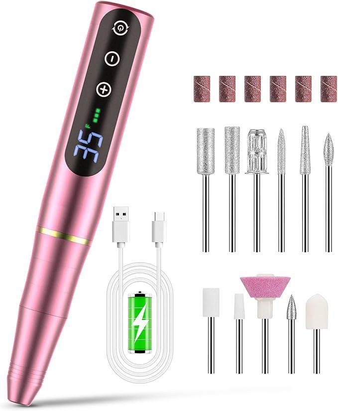 【在庫処分】NAILGIRLS 電動ネイルマシン 11個のビット ネイルマシン 電動ネイルケアキット ネイルケア ジェルネイルケア オフ ネイルドリルマシン 研磨 爪磨き 甘皮処理 角質除去 正逆回転 低