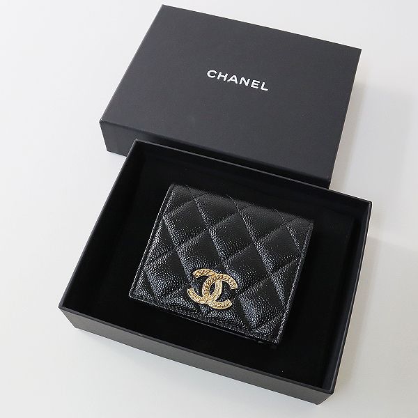 美品 2022AW CHANEL シャネル ココマーク スモールウォレット