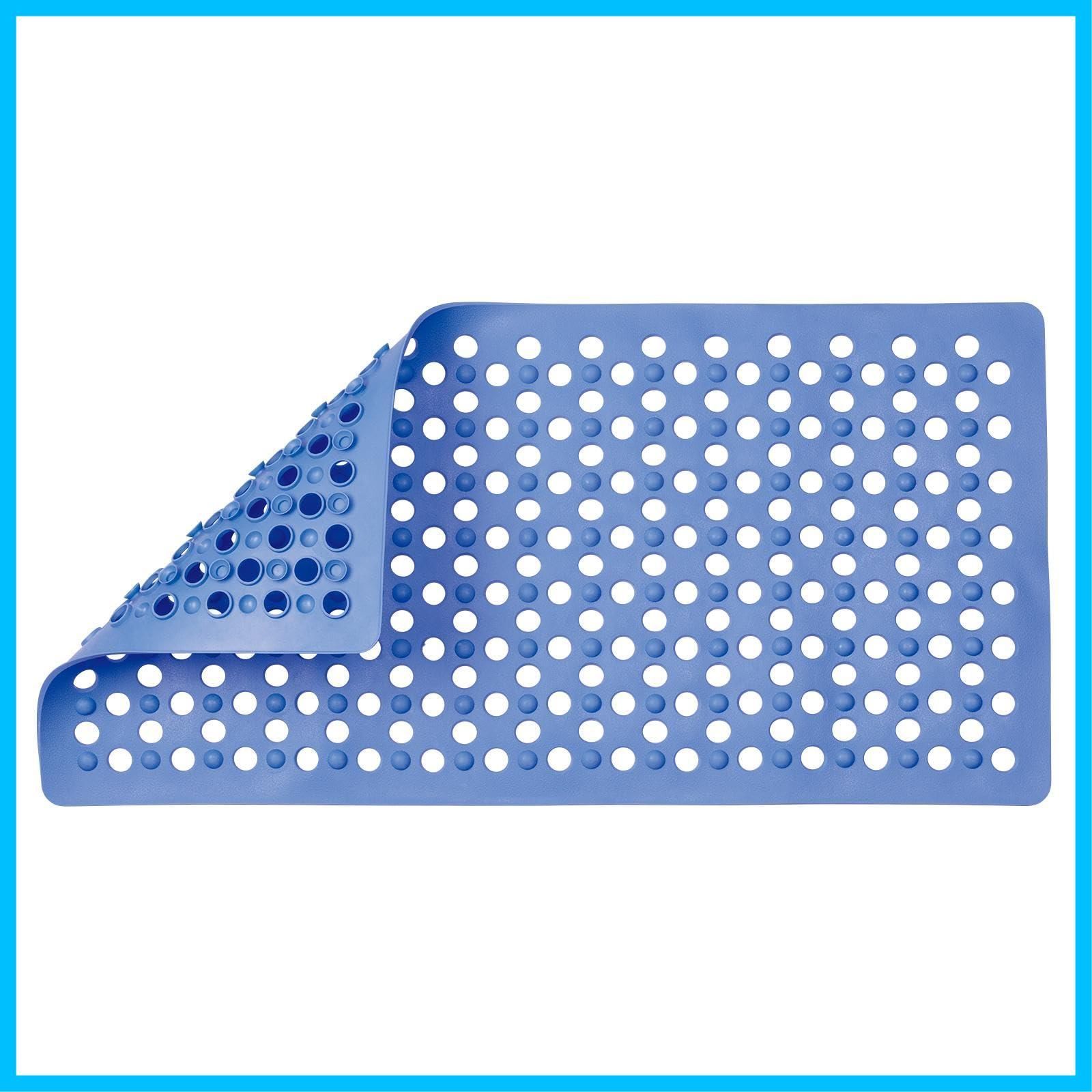 約40×80cm お風呂 滑り防止 マット 滑り止め お風呂の滑り防止マット お風呂マット お風呂場 浴槽 洗い場 転倒防止 対策 ブルー TPE製 コモライフ 強力 吸盤付き 軽量 乾きが速い 子供 お年寄り 介護