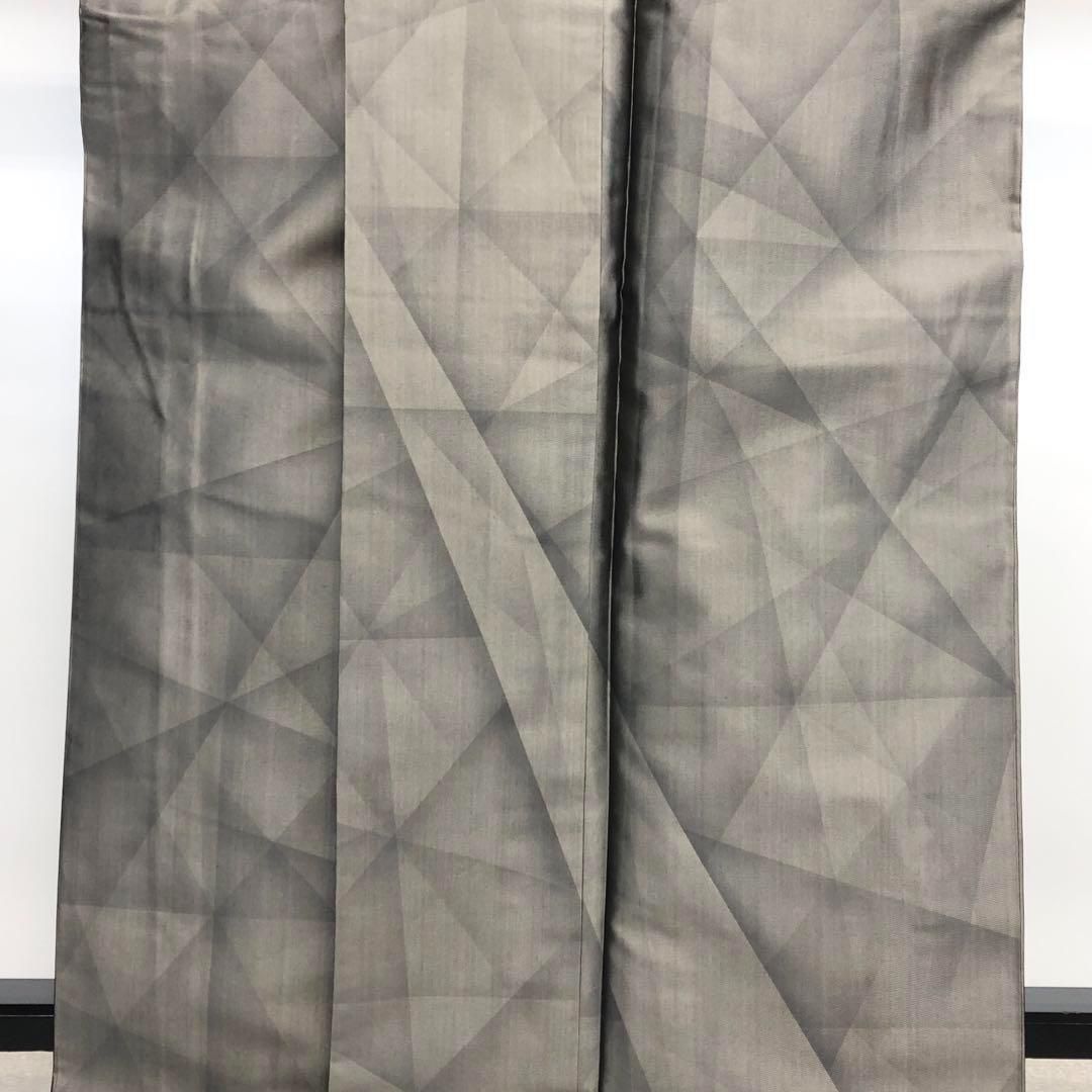 紬着物 幾何学模様 左胸に星模様 薄消炭色 トールサイズ K-3691 - メルカリ 