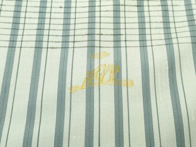 平和屋本店□極上 能州紬 絲藝苑 上島洋山 間道 逸品 CZAA2751s5