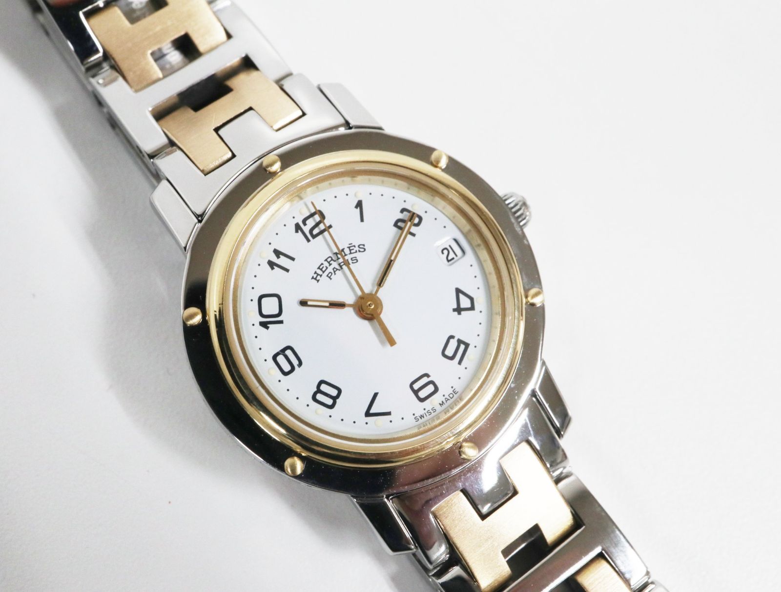 エルメス HERMES エルメス クリッパー CL4.220 コンビ レディース 