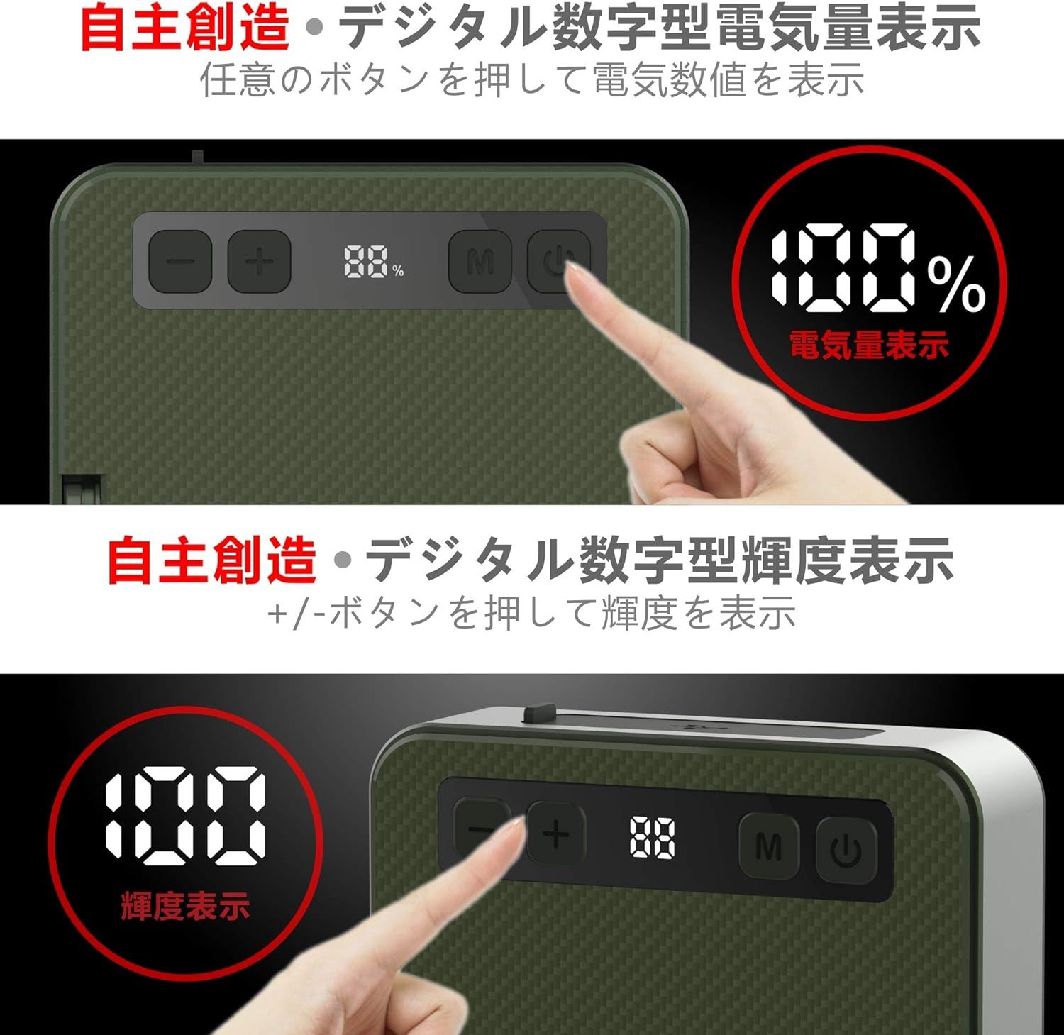 輝度表示 三脚接続