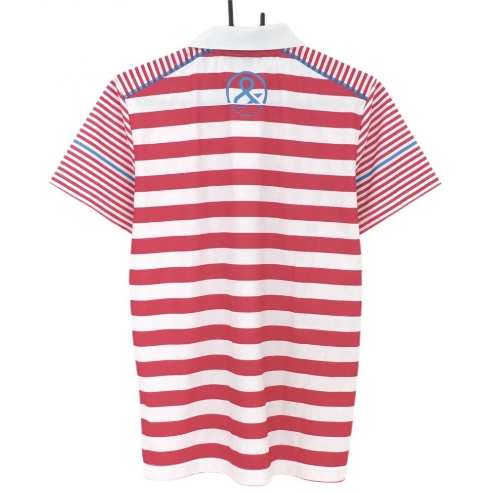 ☆特価☆【超美品】アンパスィ 半袖ポロシャツ ピンクレッド×白