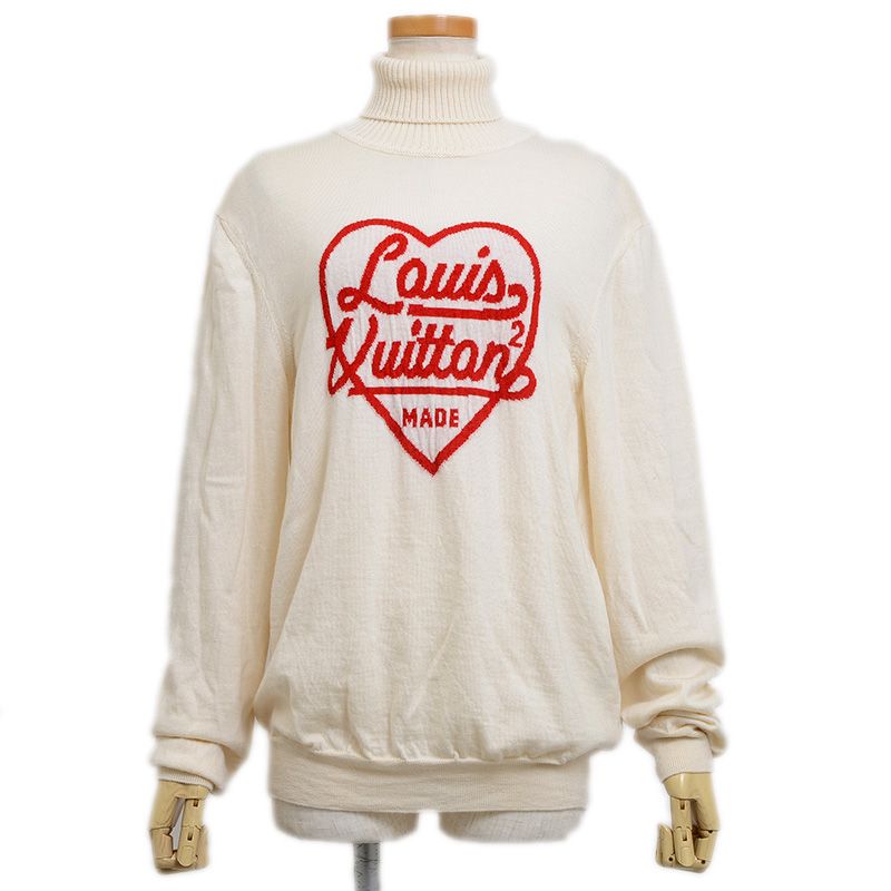 ルイヴィトン×ヒューマンメイドコラボセーターインタルシアハートNIGO