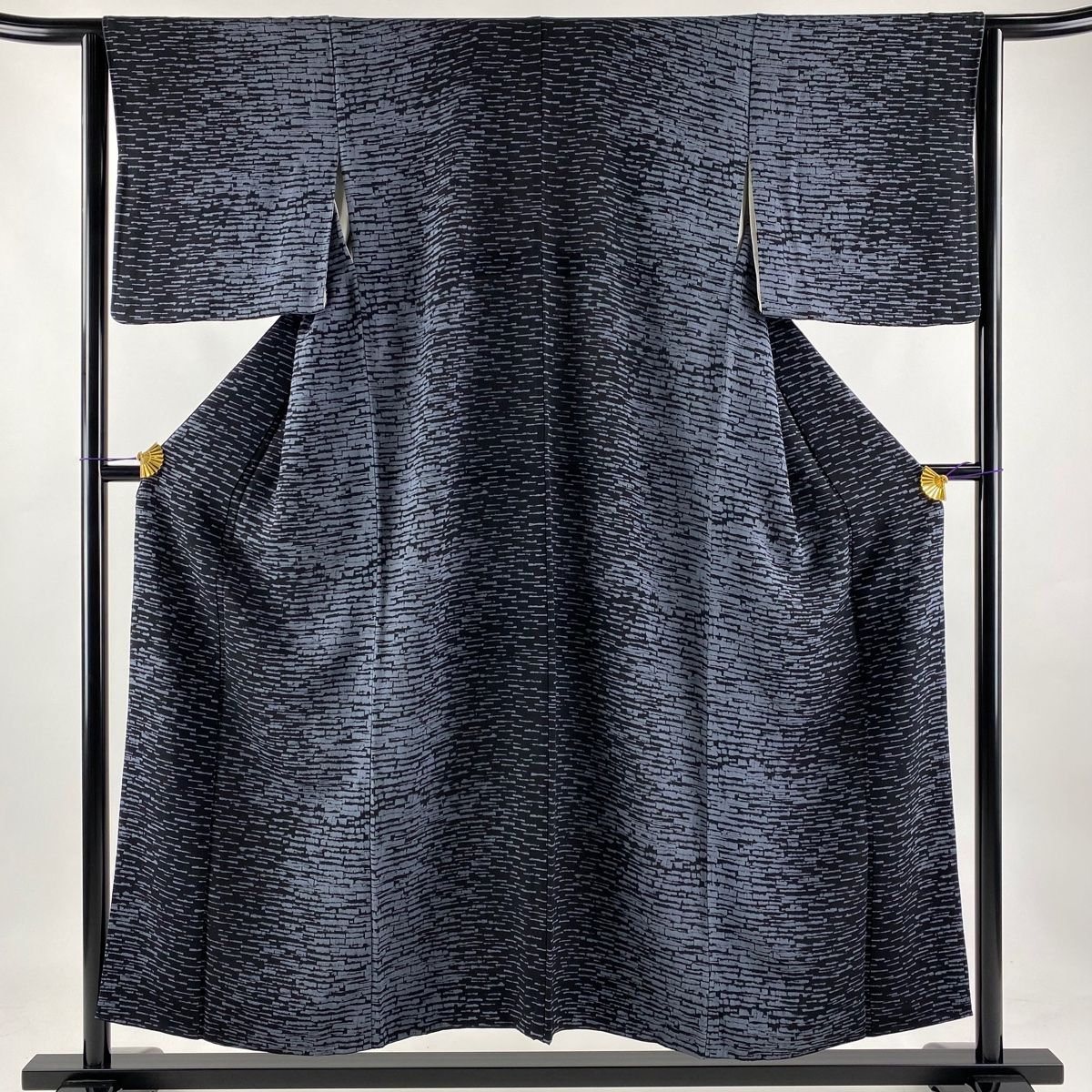 小紋 着物 中古 正絹 袷 身丈161cm 裄66.5cm M 悪く A883-8