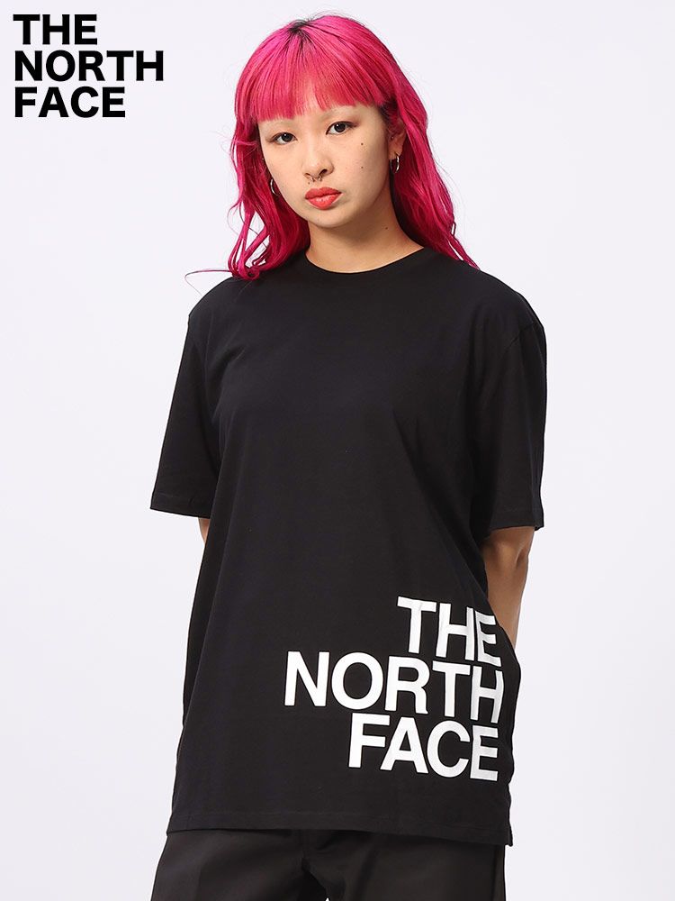 THE NORTH FACE (ザ ノースフェイス) 裾ロゴ クルーネック 半袖 Tシャツ BRAND PROUD TEE NF0A812ID12 ブラック