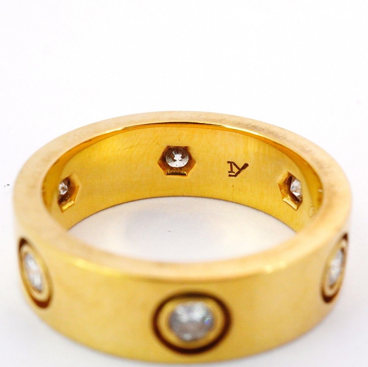 カルティエ ラブリング フルダイヤ K18YG イエローゴールド SIZE:44