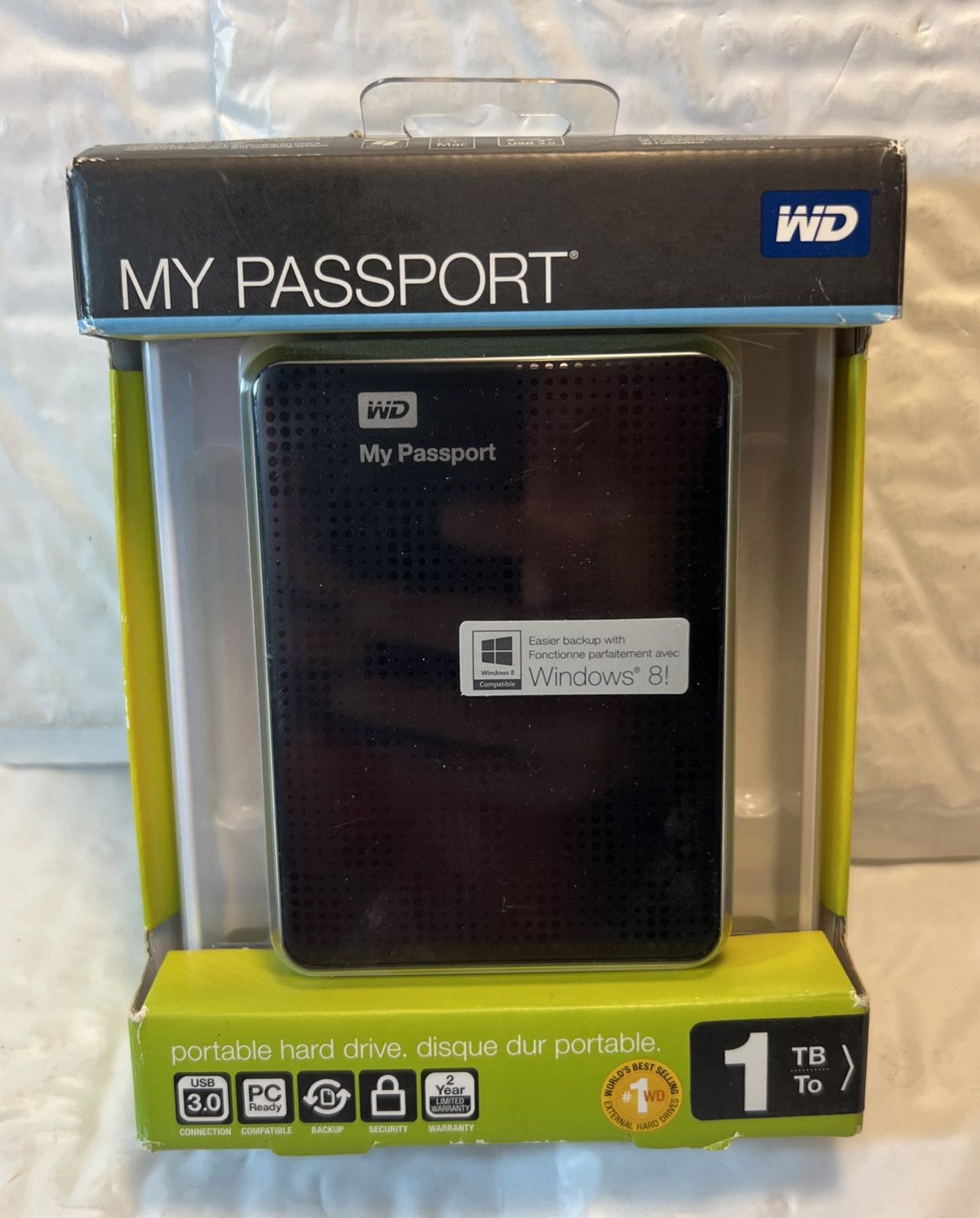 Western Digital My Passpt ブラック 1TB 外付けハードドライブ Ptable