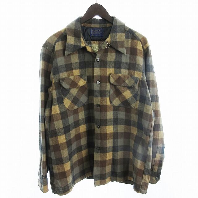 PENDLETON ヴィンテージ 70s シャツ 長袖 ブロックチェック PENDLETON ヴィンテージ 70s シャツ 長袖 ブロックチェック