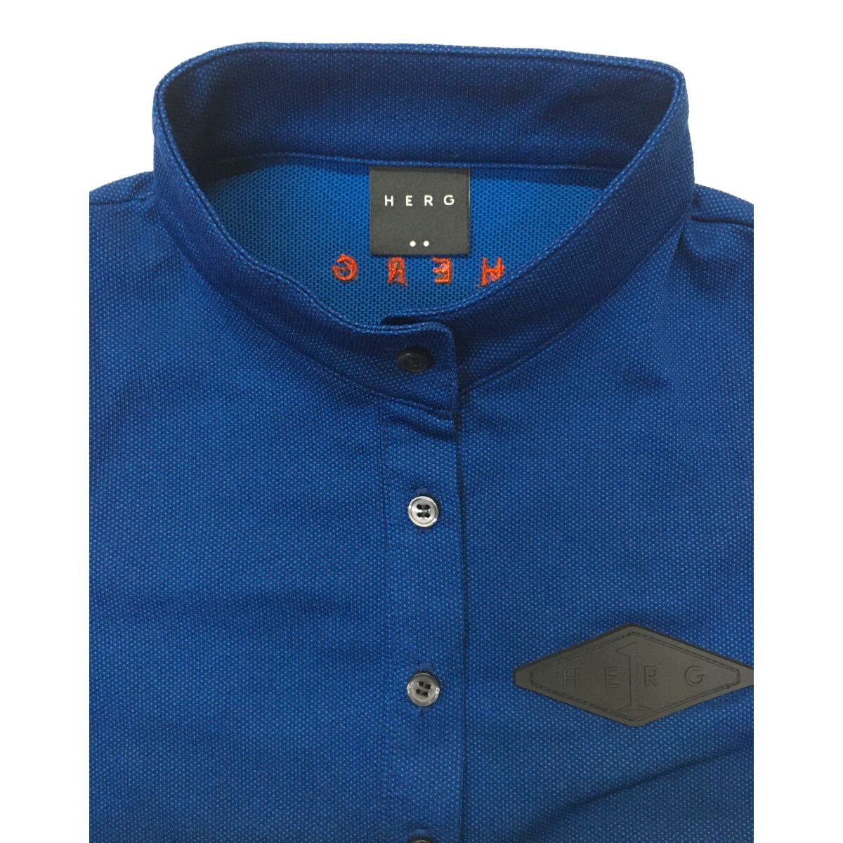 coco 中古 エルグワン HERG1 レディース ノースリーブ 2(L) 青 ブルー系 ポロシャツ スタンドカラー 中古 レディース エルグワン HERG1 ノースリーブ 2(L) 青 ブルー