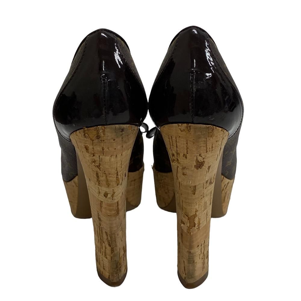 LOUIS VUITTON ルイヴィトン リボン オープン モノグラム パンプス